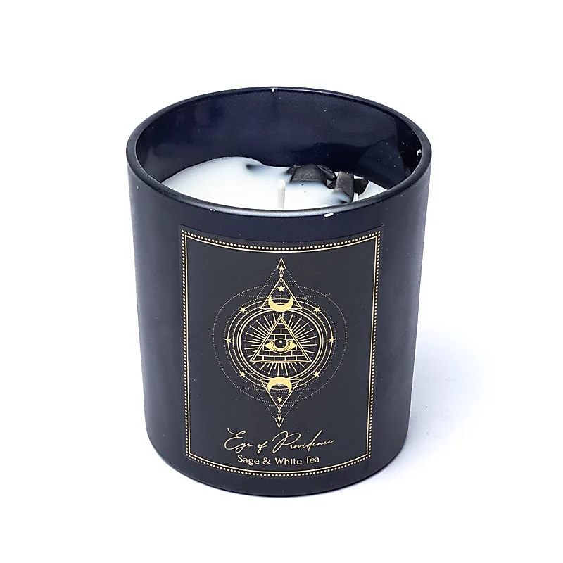 Vela Ojo de la Providencia con Piedras 120 g - Song of India | Protección y Energía